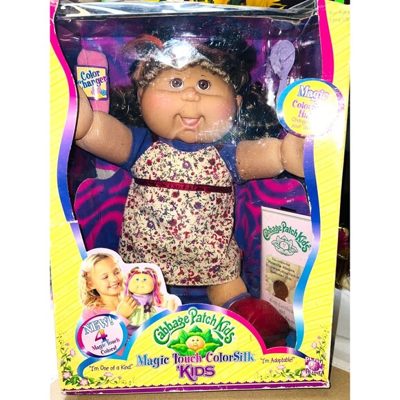 Cabbage Patch Kids Magic Touch Color Silk Doll Birth Certificate 4 Magic Colors - Picture 1 of 4